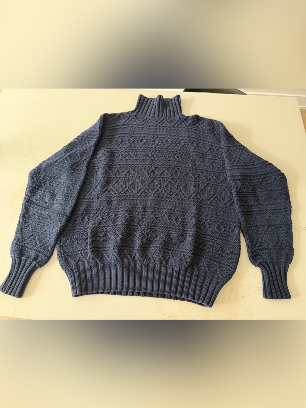 Polo Ralph Lauren vintage navy chunky turtleneck sweater